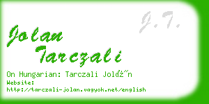 jolan tarczali business card